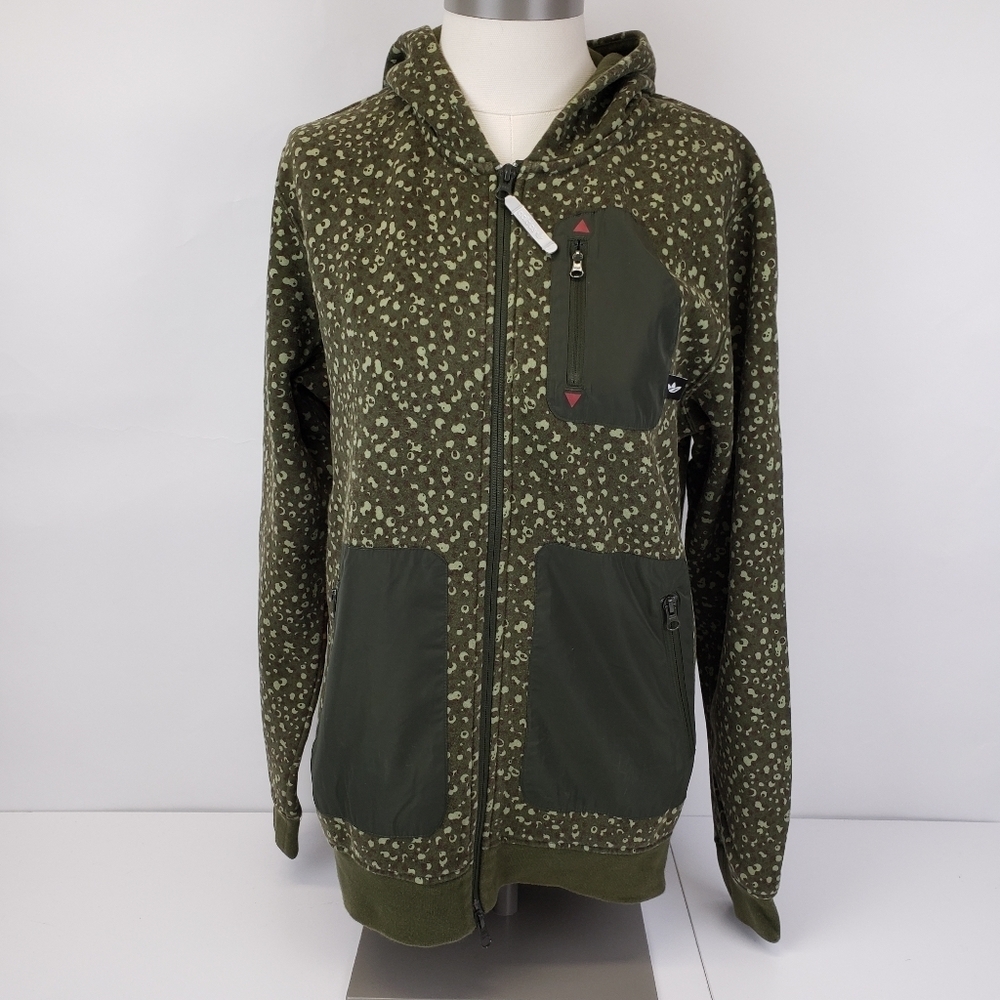 Adidas ADVENTURE CAMO SPOT AOP HOODIE Jacket Hooded Sweatshirt size medium